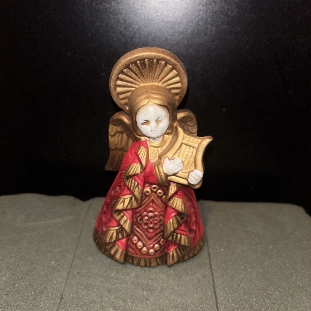 Napcoware Japan Porcelain Angel Red and Gold